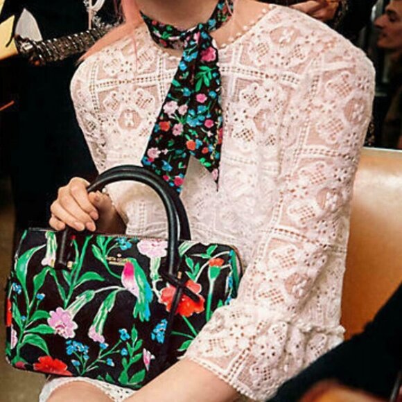 Kate Spade Mini Lace Shift Dress 00 White Ruffled Flounced Hem Floral Lace Lined - Picture 3 of 14